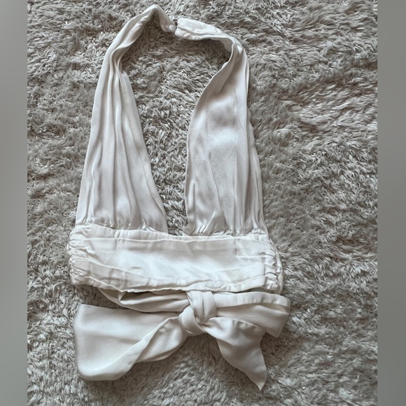 ZARA satin halter crop top, S - Picture 1 of 2